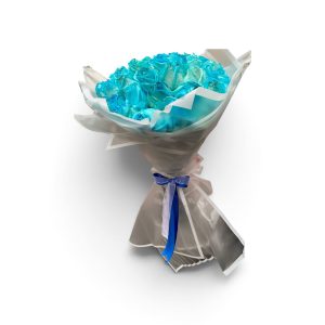 دسته گل 60 شاخه رز ابی